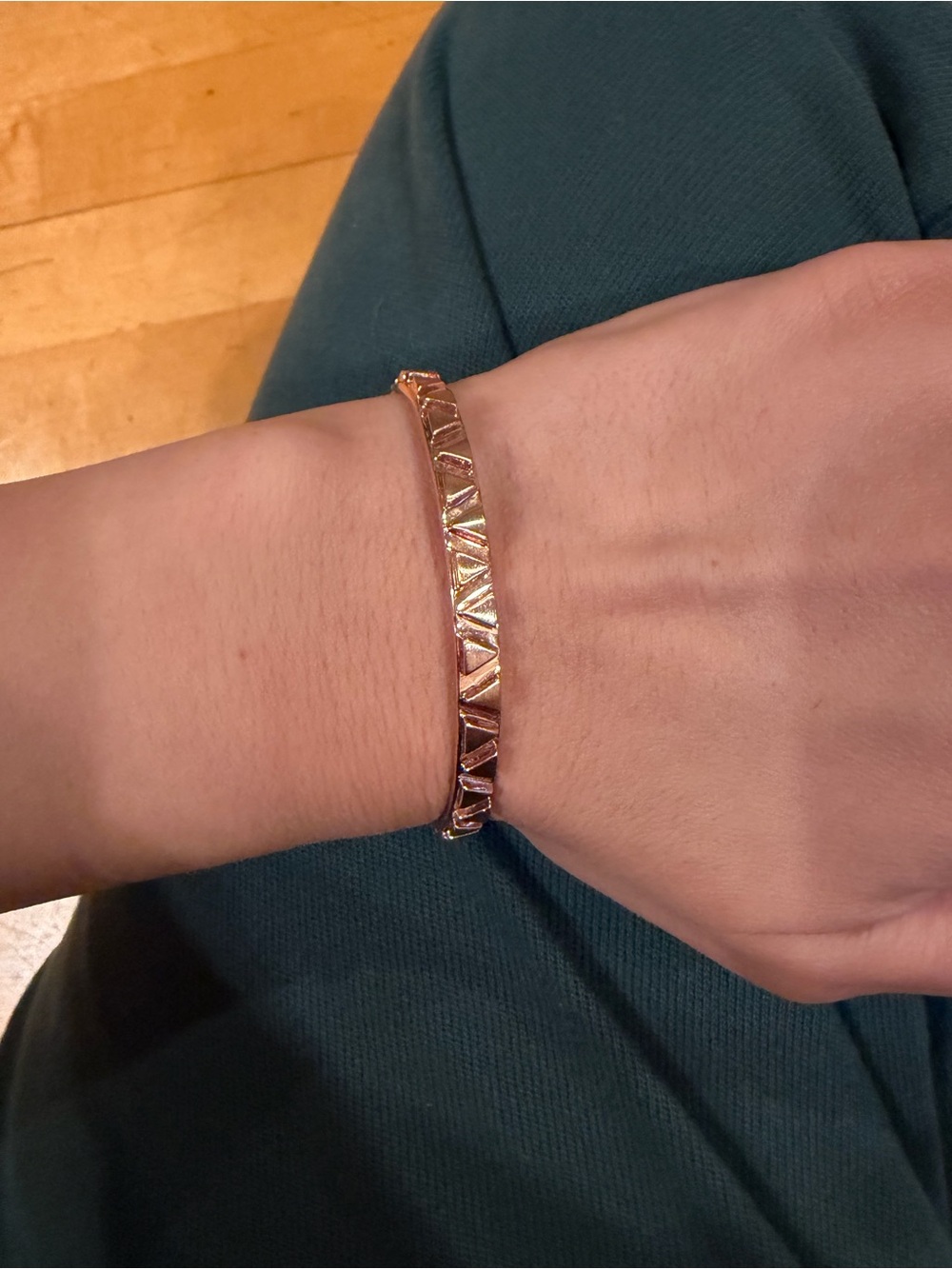 Gorjana Rose Gold Textured Geometric Bracelet